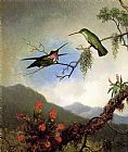 Martin Johnson Heade Amethyst Hummingbirds painting